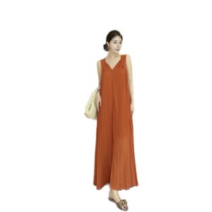 Strap-style Casual V-neck Dress For Women