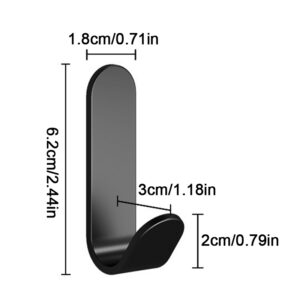 10PCS Self Adhesive Hooks Stick On Wall Door Hooks Stainless Steel Coats Hook