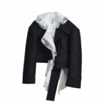 Asymmetric Woolen Silhouette Short Coat
