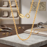 925 Sterling Silver Elegant 14K Gold Italian Chain Necklace with Secure Clasp