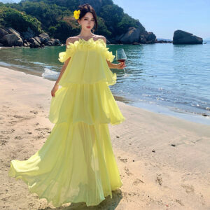 French-style Wedding Dress With Off-the-shoulder Design