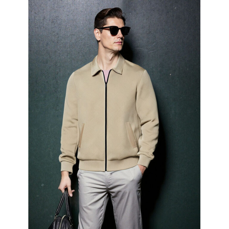Men's Casual Knitted Zip-up Jacket Hot Sale