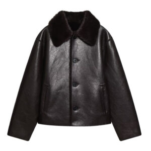 Fashionable And Casual Reversible Faux-leather Jacket For Women