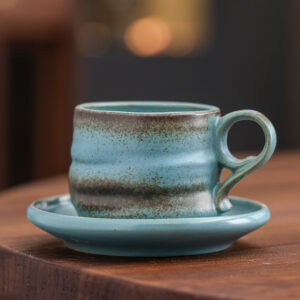 Nordic-style Ceramic Coffee Cup And Saucer, Latte Art Afternoon Tea Set