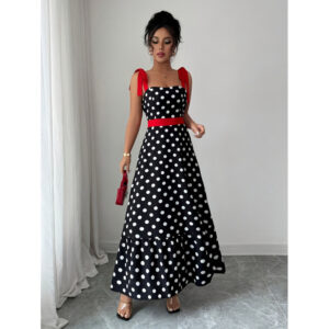Womens French-style Long Slip Casual Dress