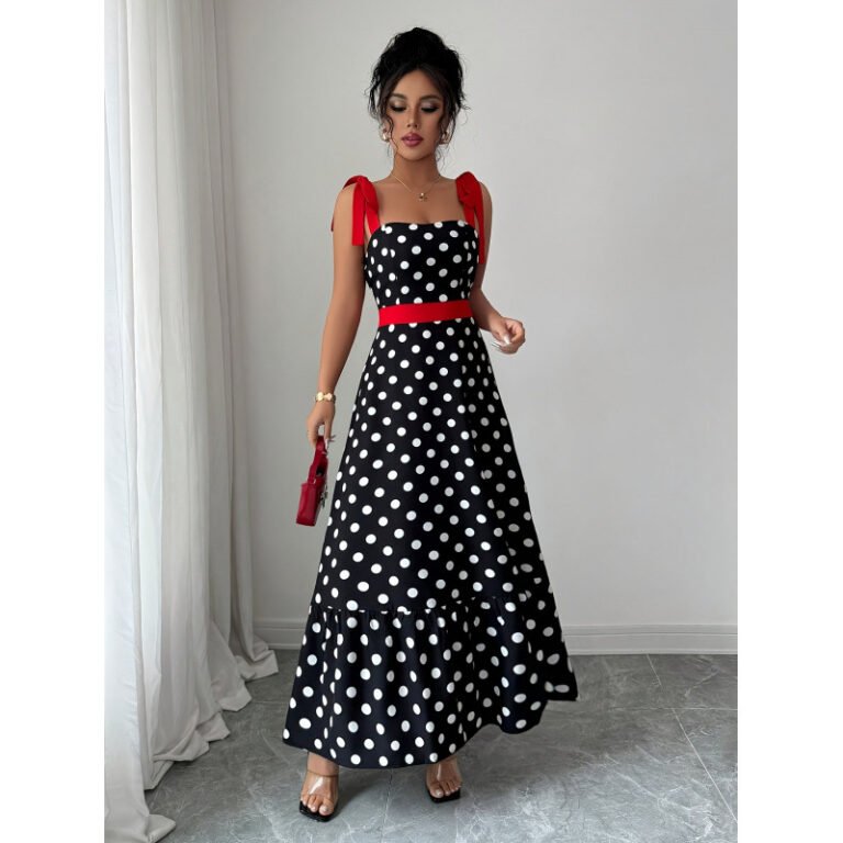 Womens French-style Long Slip Casual Dress