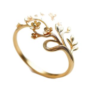 High-end Natural-style Hollow-flower Ring