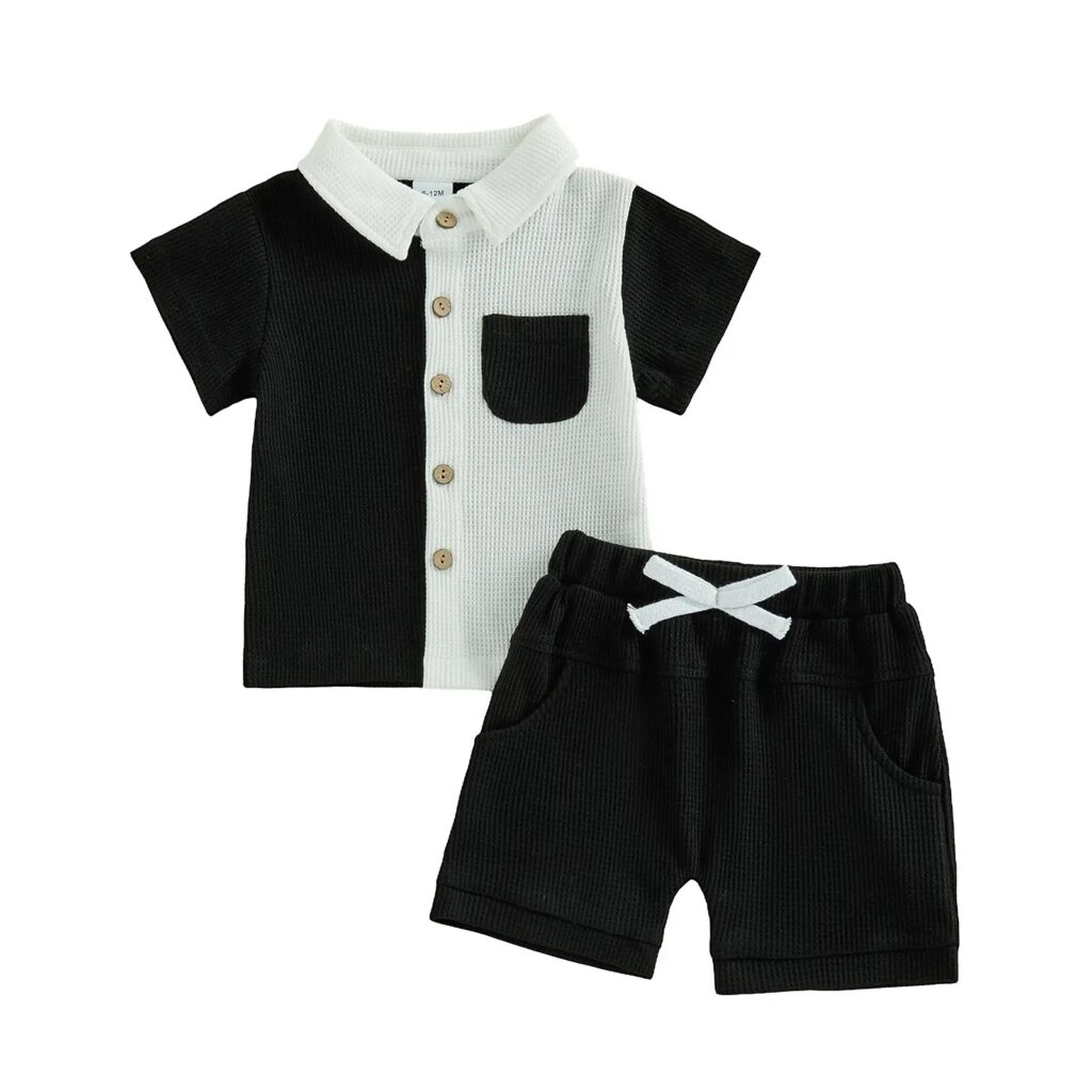 Turn-down Collar Solid-color Shirt For Boys And Girls