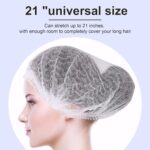 10 0 0Pcs Disposable Head Cover Hair Net White Elastic Hair Cap For Beauty Salon