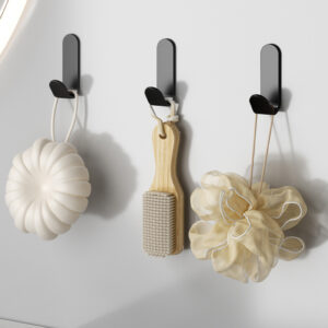 10PCS Self Adhesive Hooks Stick On Wall Door Hooks Stainless Steel Coats Hook