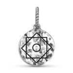 Charm Rub ElHibz Symbol 925 Sterling Silver Hand Textured Dangle Charm For Charm Bracelets