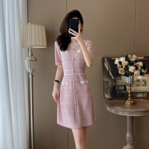 Elegant Comfortable And Versatile French-chic Knitted Summer Dress
