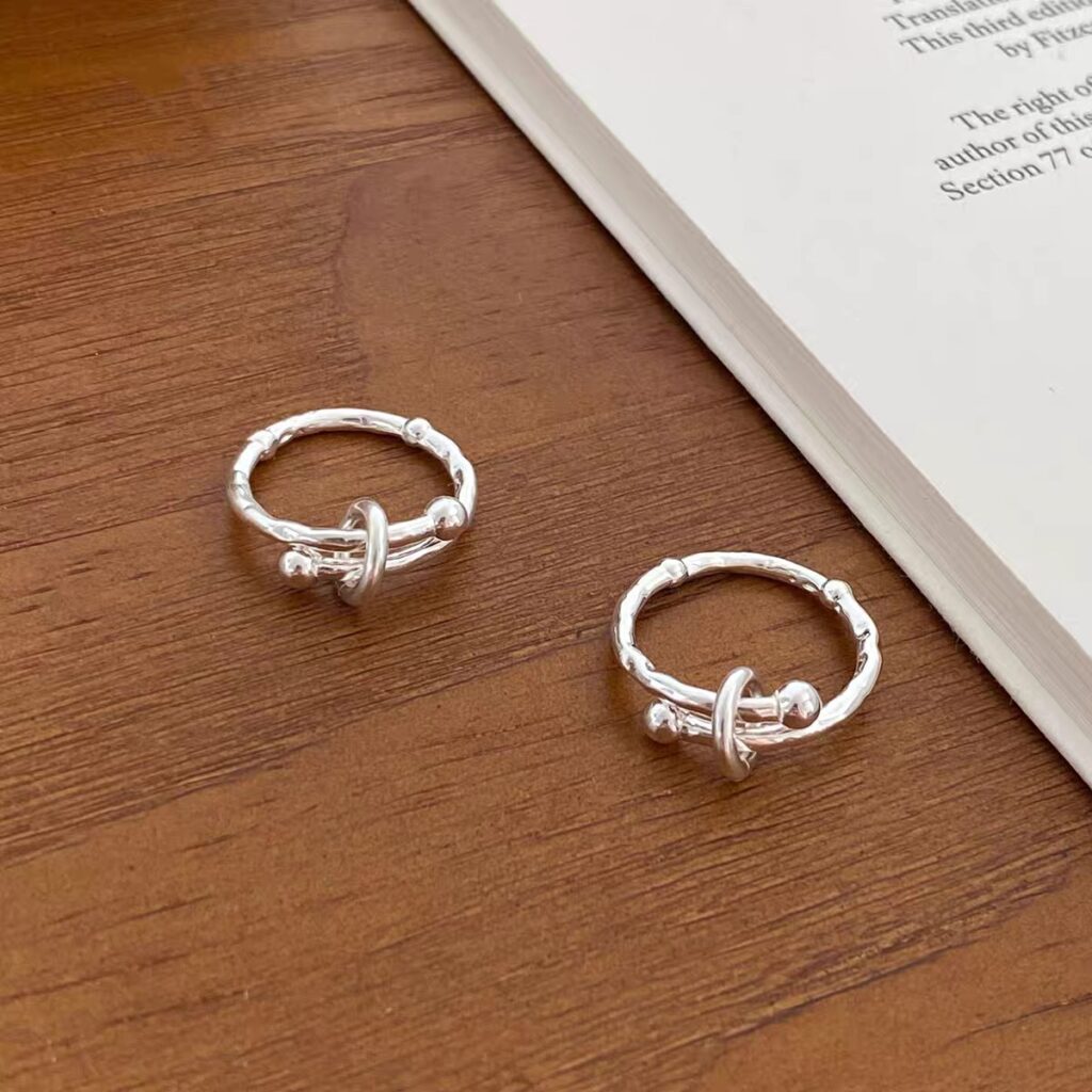 1pc 999 Sterling Silver Cross Ring Hammered Open Ring, Minimalist & Cool Style, Perfect For Daily, Dating & Gifting, Ideal Valentine's Gift