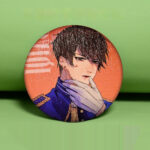 Anime Square Customized Iron Brooch Around