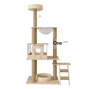 One-piece Multi-level Cat Tree