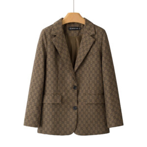 New Womens Casual Chic Plaid Coat