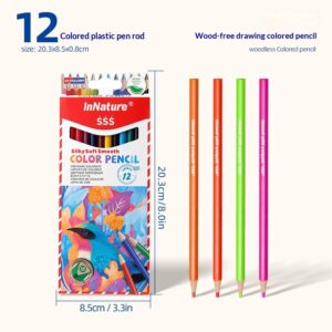 Erasable Water-Soluble 12-Color Colored Pencils For Drawing