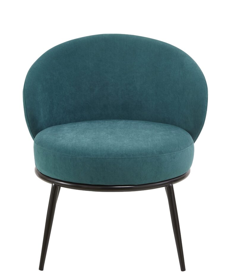 Round Velvet Accent Chair, Mid-Century Modern Upholstered Armchair With Metal Legs, Comfy Barrel Side Chair For Living Room Bedroom