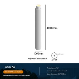 LED Surface-Mounted Cylindrical Tube Light – Adjustable Focus and Zoom Spotlight for Dining Room and Bar Counter Lighting