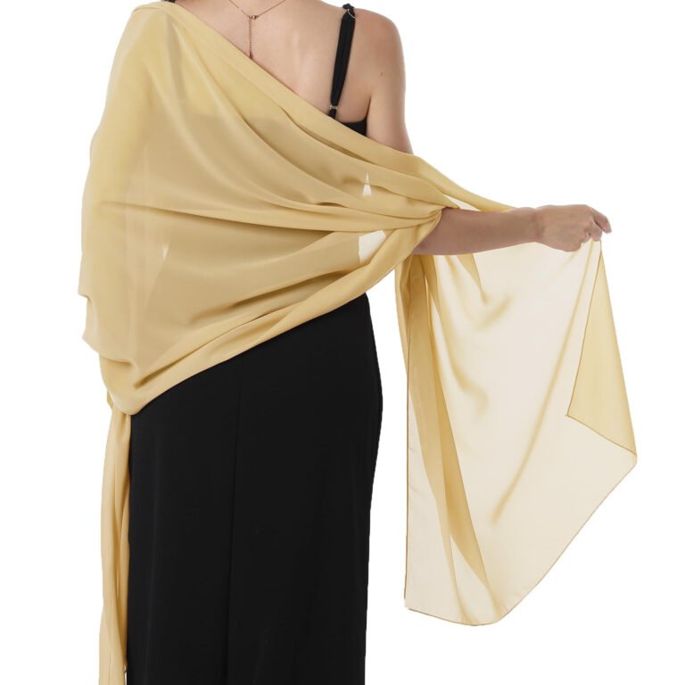 Chiffon Scarf - Lightweight Evening Gown Accessory Wedding Shawl for Women