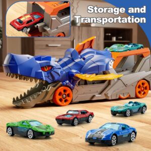 Dinosaur Truck Car Toys For Kids Toddlers Transport Truck With 4 Mini Car,Gifts,Randomized Logistics Delivery