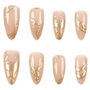 Three-dimensional Gold-plated Nail Art Stickers For Women