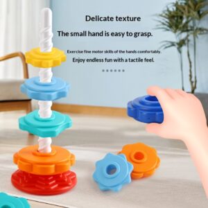 Cross-border Rainbow Spinning Tower Stacking Game With Colorful Rings