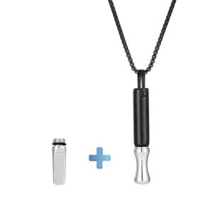 Round-mouth Respirator Necklace Aromatherapy Stress-relief Meditation Whistle