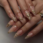 Three-dimensional Gold-plated Nail Art Stickers For Women