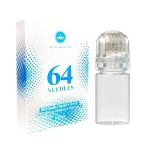 Gold Microneedle Dermaroller With 64 Needles For Hair Growth On The Scalp And Beard