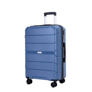 Hardshell Suitcase Spinner Wheels PP Luggage Sets Lightweight Durable Suitcase With TSA Lock,3-Piece Set 20 24 28 ,Blue