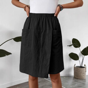 Solid Color Multicolor Pocket Ladies Casual Pants