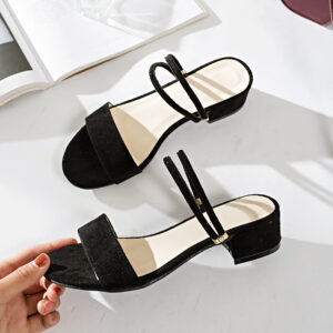 New Chunky-heel Mid-heel Sandalstwo Styles In One