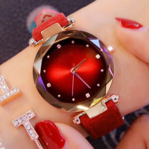 Fashionable Leather Belt Casual Colorful Womens Quartz Watch