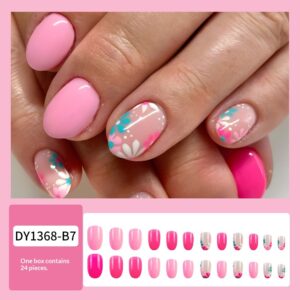 Womens Floral Fashionable And Creative Nail Art Tips