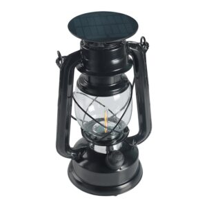 Solar-powered Glass Kerosene Lamp Outdoor Waterproof Camping Light