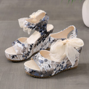 Women's Fashion Plus-Size Printed Lace Sandals