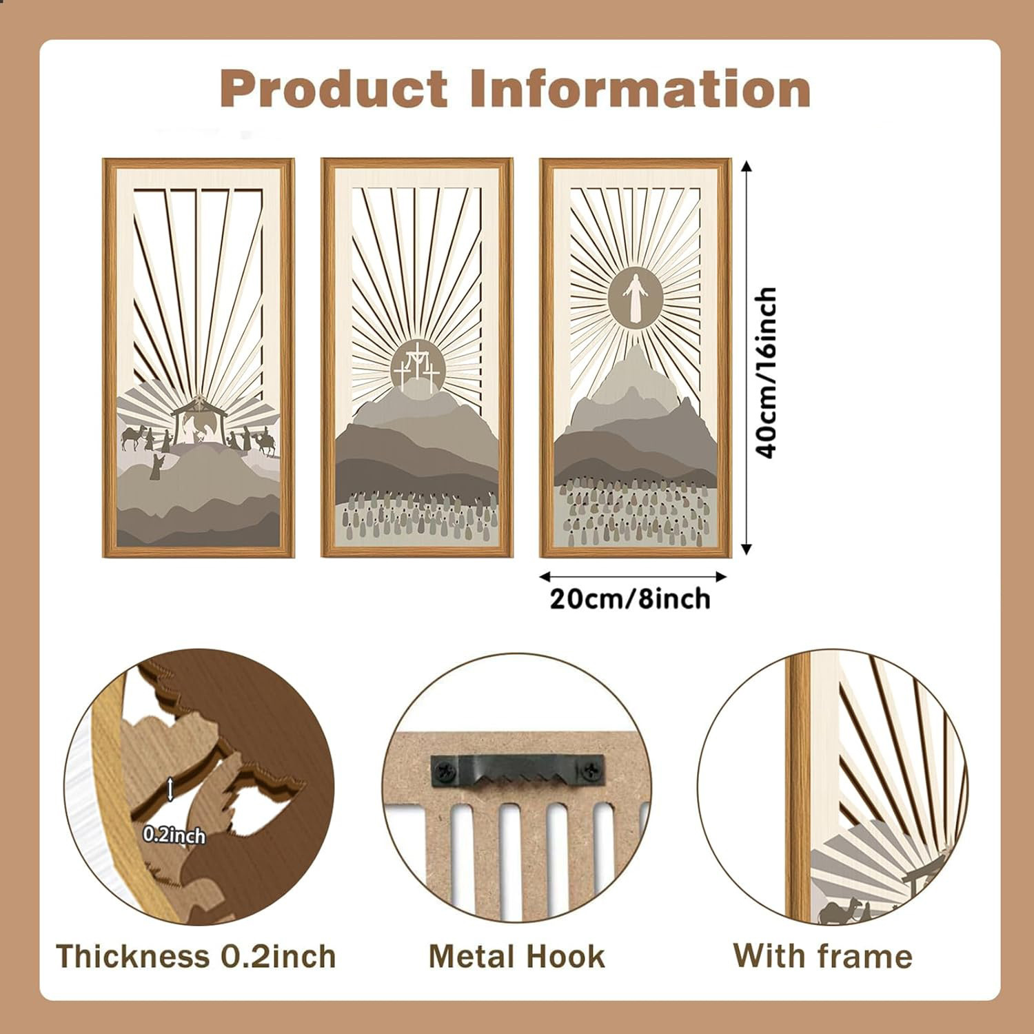 Household Wooden Craft Wall Decoration - Image 38