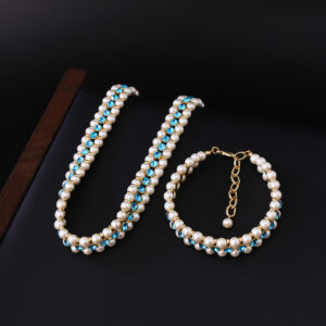 French-style Light-luxury Pearl And Diamond Necklace