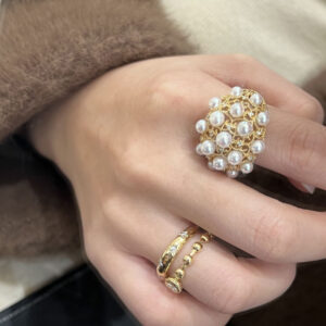 Retro Starry Pearl Ring For Women