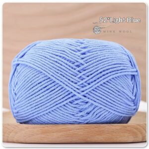 4-ply Combed Milk Cotton Yarn Ball For Dolls Blankets And Hair Clips Suitable For Crochet