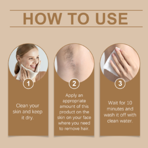 Hoygi Coconut Facial Gentle Hair Removal Cream, Facial Hair Removal For Men And Women, Gentle On Lip Hair And Beard, Non-irritating