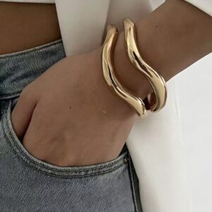 European And American Cross-Border Design-Driven Irregular Metal Bracelet