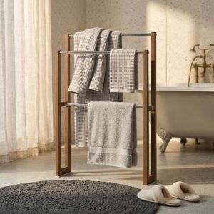 Simple Nordic-style Floor-standing Towel Rack