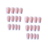 Short T-shaped White-edge French Manicure