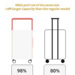 Wide Pull Rod Design Luggage Compartment, Front Open Lid, Stylish Large Capacity Luggage With Foldable Cup Holder And USB Interface