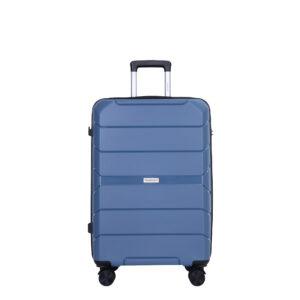 Hardshell Suitcase Spinner Wheels PP Luggage Sets Lightweight Durable Suitcase With TSA Lock,3-Piece Set 20 24 28 ,Blue