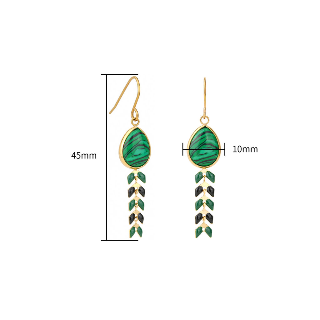 Dopamine Green Stud Earrings