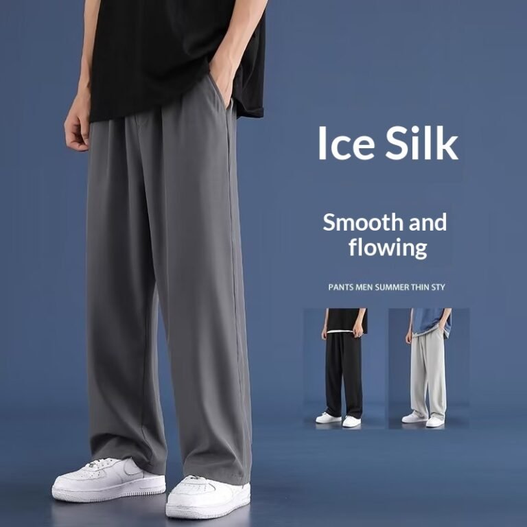 Men’s Casual Plus-Size Loose Wide-Leg Pants
