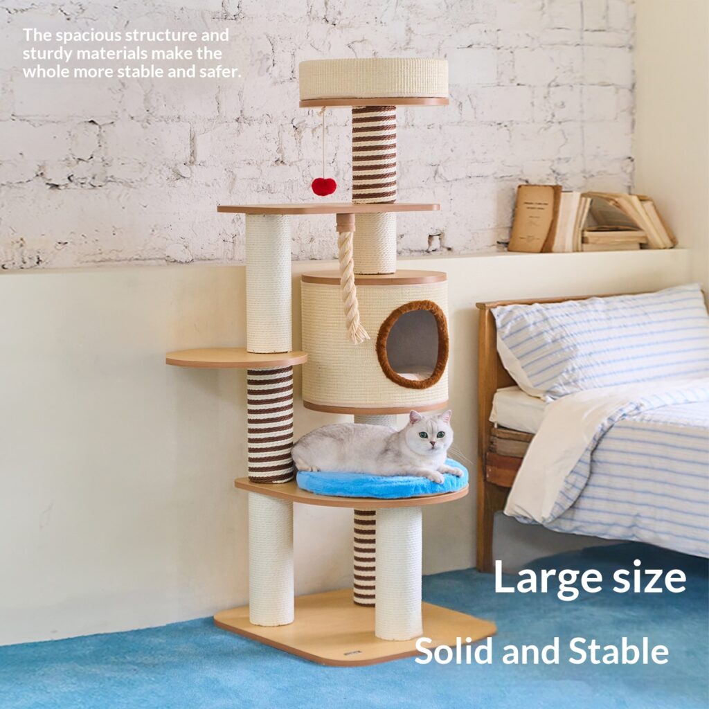 Wooden Luxury Cat Climbing Frame Cat Bed Cat Tree